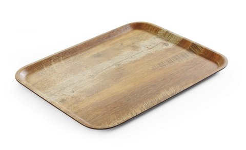 Taca do serwowania 330x430 mm z nadrukiem drewna dąb
