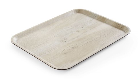 Taca do serwowania 330x430 mm z nadrukiem drewna jasny dąb