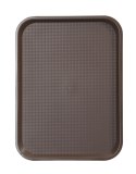 Taca z polipropylenu - FAST FOOD 305x415(H)20 mm brązowa