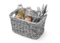 Koszyk na sztućce, szary 260x180x(H)150mm