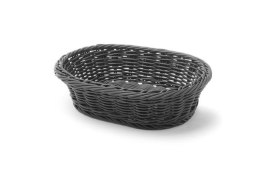 Koszyk owalny, czarny 250x190x(H)65mm do pieczywa