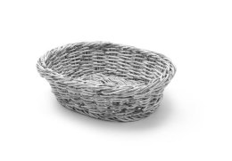 Koszyk owalny, szary 250x190x(H)65mm do pieczywa