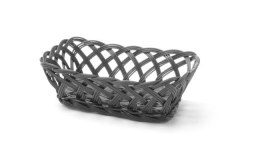 Koszyk pleciony, prostokątny 225x150x(H)65mm, czarny, do pieczywa