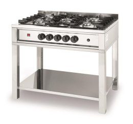 Kuchenka gazowa - 5-palnikowa na podstawie otwartej 900x640x(H)910mm