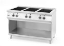 Kuchenka indukcyjna z 6 polami grzewczymi, 400V/25500W, 1200x700x(H)890mm