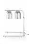 Lampa do podgrzewania potraw, podwójna, srebrny, 230V/250W, 453x360x(H)790mm