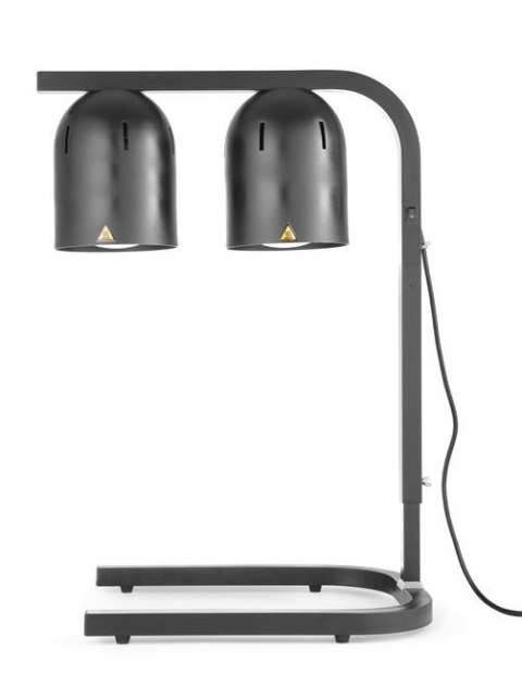 Lampa do podgrzewania potraw, podwójna, czarny, 230V/250W, 453x360x(H)790mm