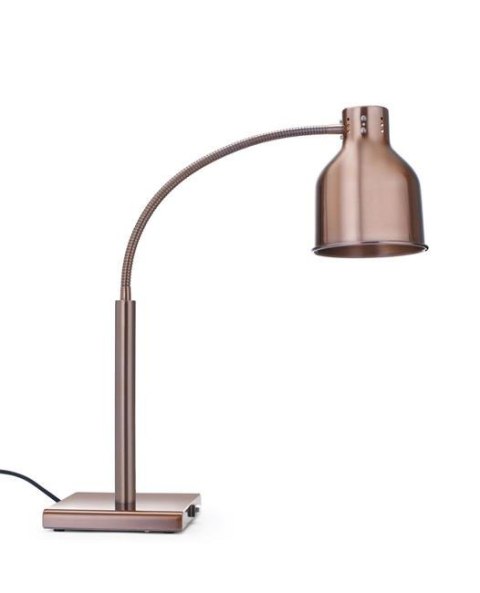 Lampa do podgrzewania potraw, giętka, miedziany, 220-240V/250W, 268x203x(H)660mm