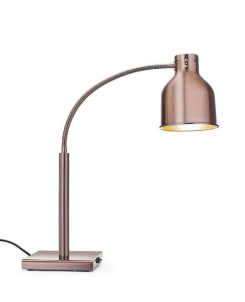 Lampa do podgrzewania potraw, giętka, miedziany, 220-240V/250W, 268x203x(H)660mm