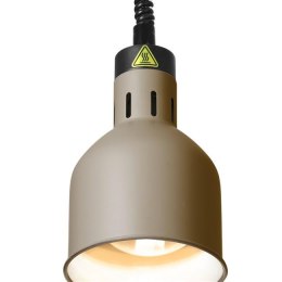 Lampa do podgrzewania potraw wisząca, cylindryczna, beżowy, 230V/250W, ?175x(H)250mm