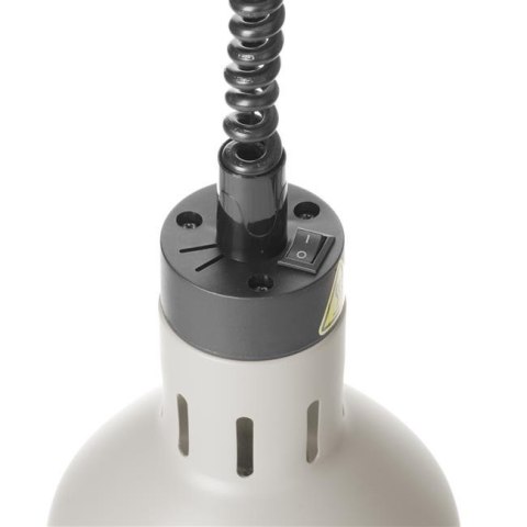 Lampa do podgrzewania potraw wisząca, cylindryczna, biały, 230V/250W, ?175x(H)250mm