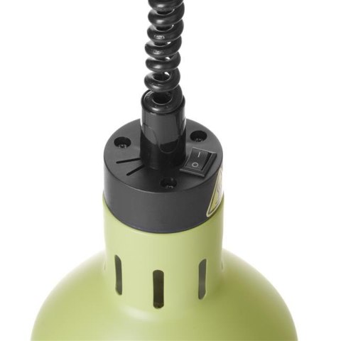 Lampa do podgrzewania potraw wisząca, cylindryczna, zielony, 230V/250W, ?175x(H)250mm