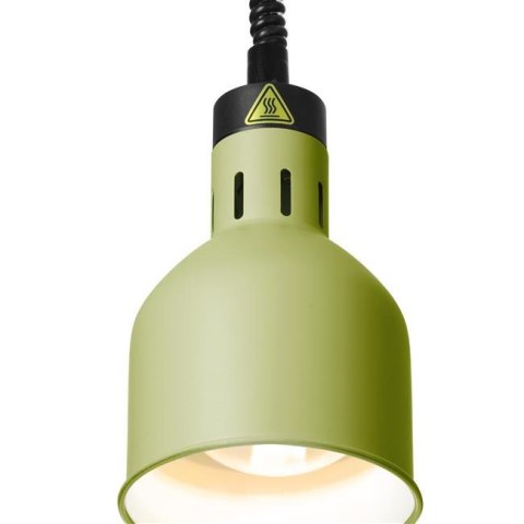 Lampa do podgrzewania potraw wisząca, cylindryczna, zielony, 230V/250W, ?175x(H)250mm