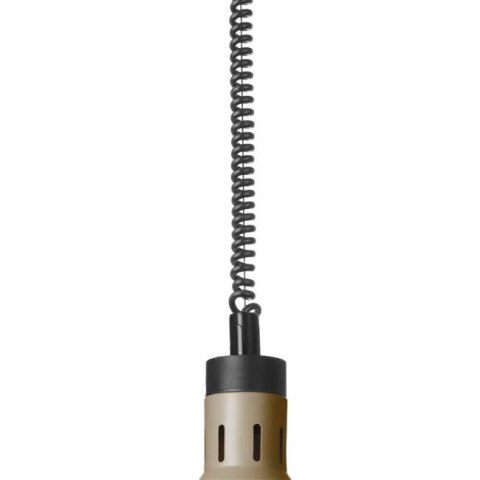 Lampa do podgrzewania potraw wisząca, stożkowa beżowy, 230V/250W, ?275x(H)250mm