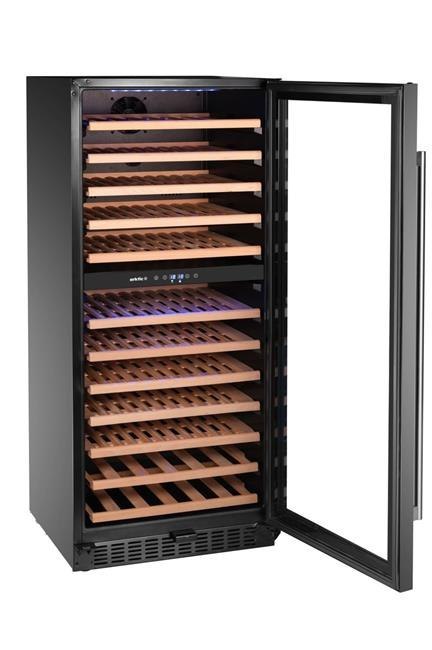 Lodówka do wina, 2-strefowa, 124 butelki, 569x595x(H)1397mm