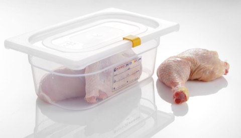 Klipsy do pojemników GN HACCP z polipropylenu żółty
