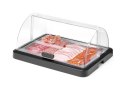 Pojedyncza witrynka chłodząca roll-top , HENDI, czarny, 460x355x(H)220mm
