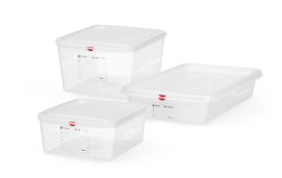 Pojemnik GN 2/3 z polipropylenu, HENDI, GN 2/3, 9L, transparentny, 354x325x(H)100mm, Prostokątny Wariant podstawowy