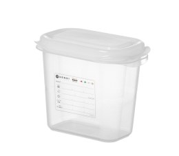 Pojemnik z polipropylenu GN 1/9, 1,5L, transparentny, 176x108x(H)150mm, Prostokątny