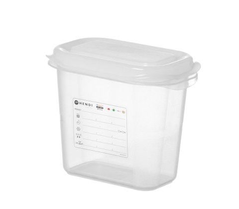 Pojemnik z polipropylenu GN 1/9, 1,5L, transparentny, 176x108x(H)150mm, Prostokątny