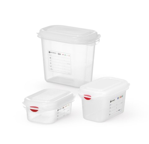 Pojemnik z polipropylenu GN 1/9, 1,5L, transparentny, 176x108x(H)150mm, Prostokątny