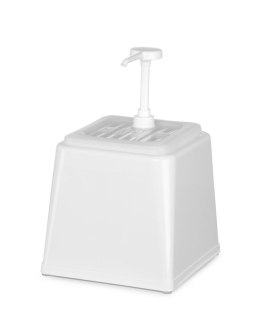 Pojemnik z pompką do sosów, bialy 2,5l 230x210x(H)327mm