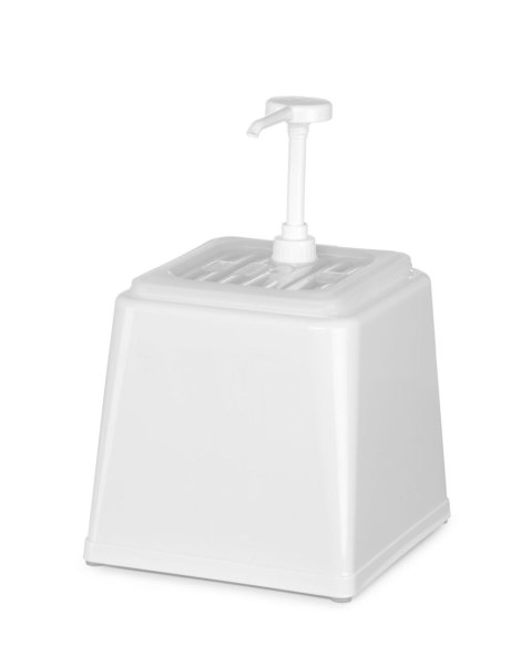 Pojemnik z pompką do sosów, bialy 2,5l 230x210x(H)327mm