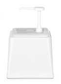 Pojemnik z pompką do sosów, bialy 2,5l 230x210x(H)327mm