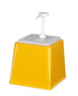 Pojemnik z pompką do sosów, zólty 2,5L 230x210x(H)327mm