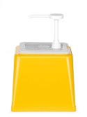 Pojemnik z pompką do sosów, zólty 2,5L 230x210x(H)327mm