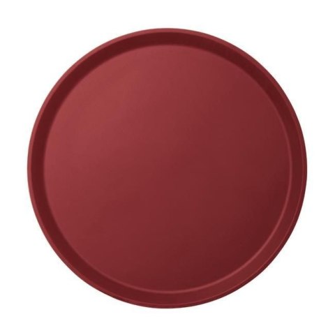Taca do serwowania okrągła, antypoślizgowa burgundowa, śr. 355 mm