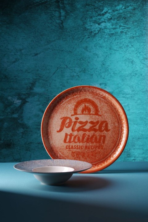 Talerz do pizzy Recipe Collection Brick Red, czerwony, o310mm