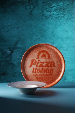 Talerz do pizzy Recipe Collection Brick Red, czerwony, o330mm