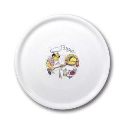 Talerz do pizzy Traditional, biały, ⌀330mm dekorowany