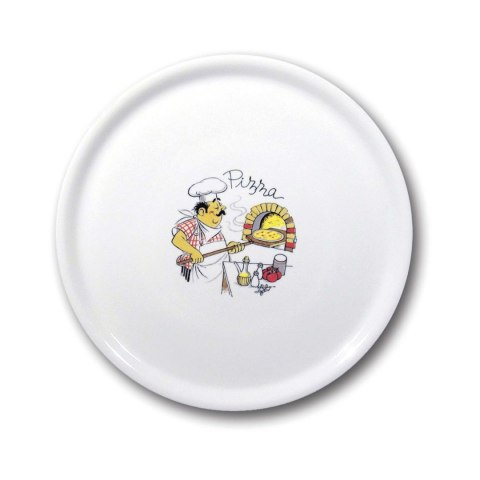 Talerz do pizzy Traditional, biały, ⌀330mm dekorowany