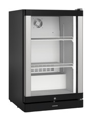 Chłodziarka barowa z chłodzeniem powietrzem obiegowym, drzwi ze szkła izolacyjnego z ramą z aluminium, Czarna, Premium BCv 1103