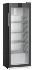 Chłodziarka z chłodzeniem powietrzem obiegowym, drzwi ze szkła izolacyjnego z ramą z aluminium, Czarna, Performance MRFvd 3511
