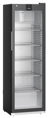 Chłodziarka z chłodzeniem powietrzem obiegowym, drzwi ze szkła izolacyjnego z ramą z aluminium, Czarna, Performance MRFvd 4011
