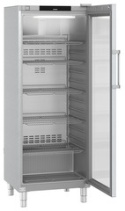 Chłodziarka z chłodzeniem powietrzem obiegowym, drzwi ze szkła izolacyjnego z ramą z aluminium, Stal szlachetna, FRFCvg 6511