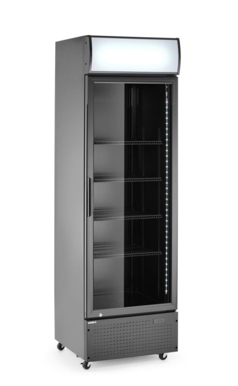 Lodówka barowa z podświetlanym panelem, 1-drzwiowa, Arktic, 254L, czarny, 220-240V/250W, 578x605x(H)1980mm