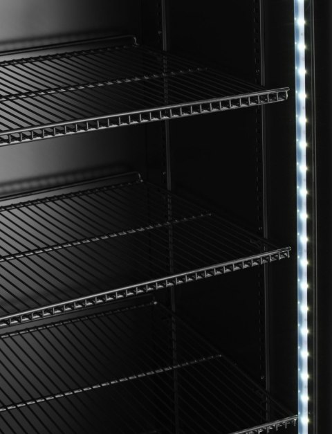 Lodówka barowa z podświetlanym panelem, 2-drzwiowa, Arktic, 512L, czarny, 220-240V/510W, 1120x585x(H)1900mm