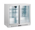 Lodówka barowa z podwójnymi drzwiami suwanymi, Arktic, 150L, srebrna, 900x520x(H)840mm