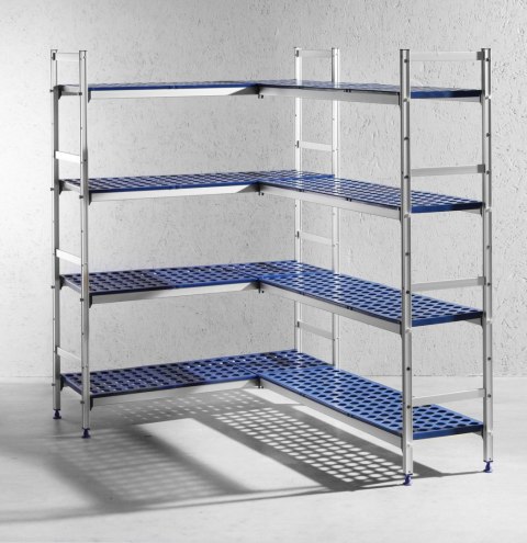 Regał magazynowy aluminiowy 1280x405x(H)1685mm
