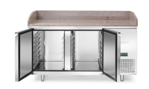 Stół chłodniczy do pizzy 2-drzwiowy z granitowym blatem, Arktic, 250L, 230V 1510x800x(H)875mm
