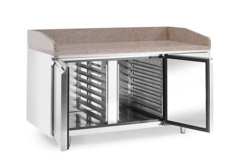 Stół chłodniczy do pizzy 2-drzwiowy z granitowym blatem, Arktic, 250L, 230V 1510x800x(H)875mm