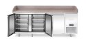 Stół chłodniczy do pizzy, 3-drzwiowy, z granitowym blatem, Arktic, 375L, 230V/400W, 2010x800x(H)875mm