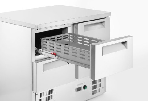 Stoły chłodnicze z blatem roboczym ze stali nierdzewnej 4 szuflady