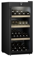 Szafka do przechowywania wina, Drzwi podwójnie szklone, Czarna, GrandCru WPbl 4201
