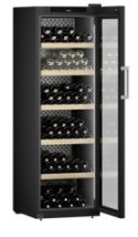 Szafka do przechowywania wina, Drzwi podwójnie szklone, Czarna, GrandCru Selection