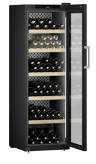 Szafka do przechowywania wina, Drzwi podwójnie szklone, Czarna, GrandCru Selection